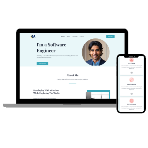 Software engineer portfolio design