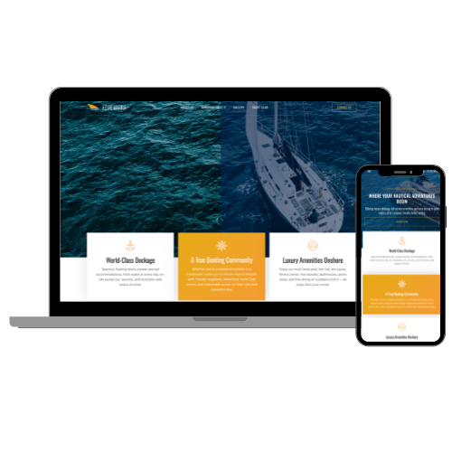 Marina web design example